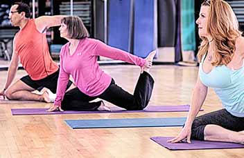 People doing yoga